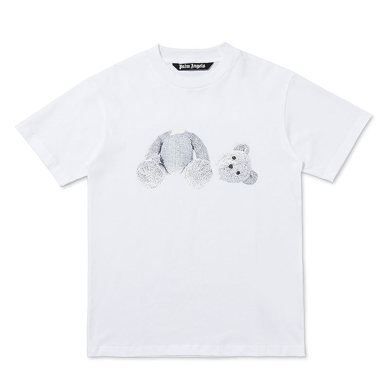 Monochromatisches T-Shirt mit Palmenmotiv