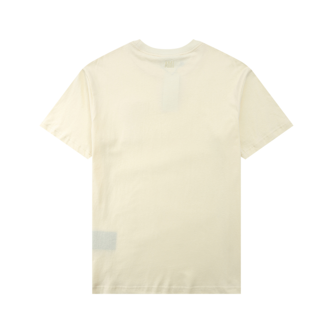 Ami Paris – T-Shirt „Heart“ in Beige