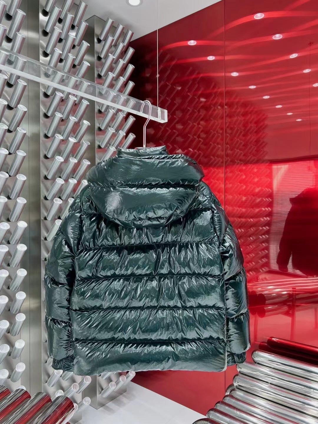 Moncler Maya 70. Jubiläums-Sonderedition Glänzendes Dunkelgrün