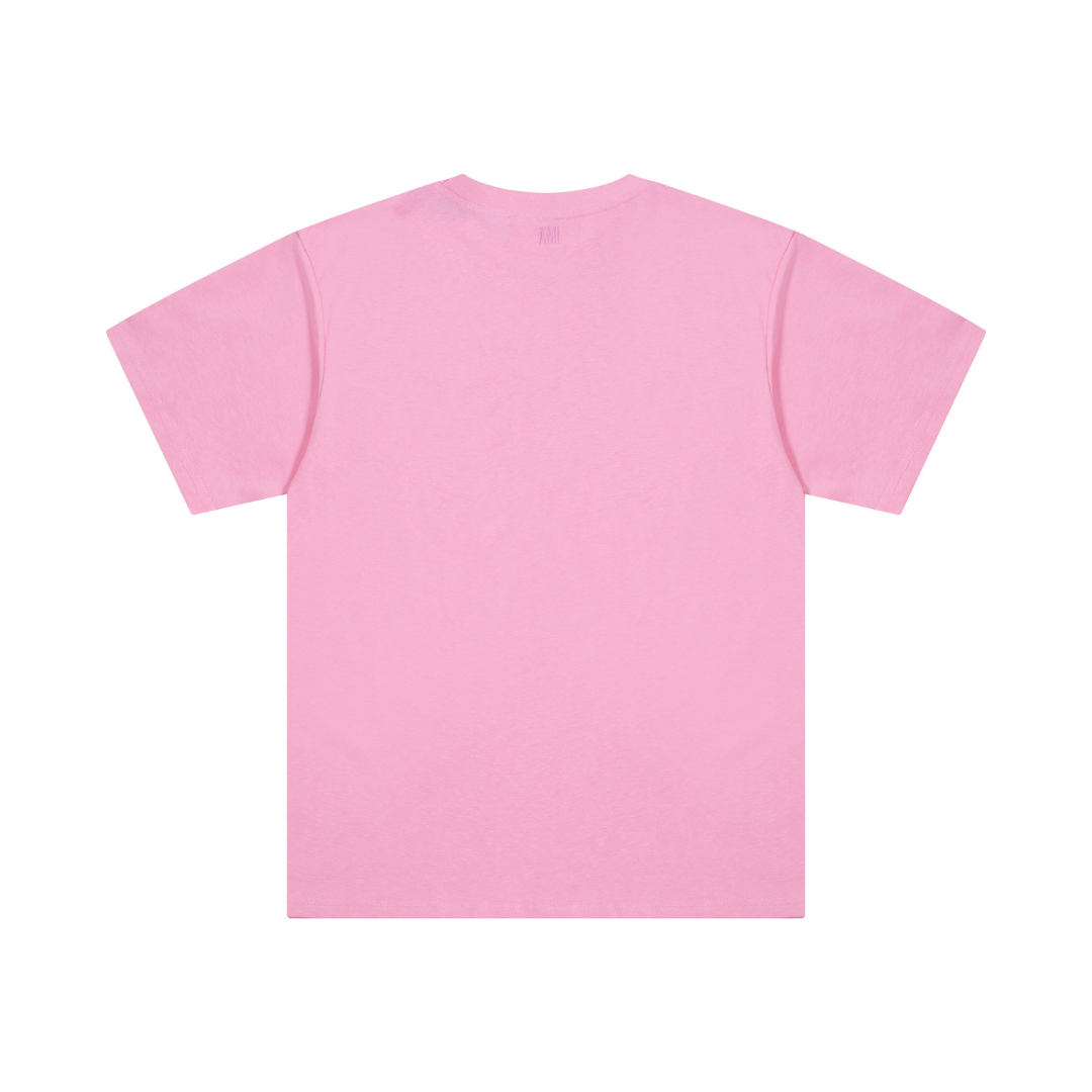 Ami Paris – T-Shirt „Rosa Herz“ in Rosa