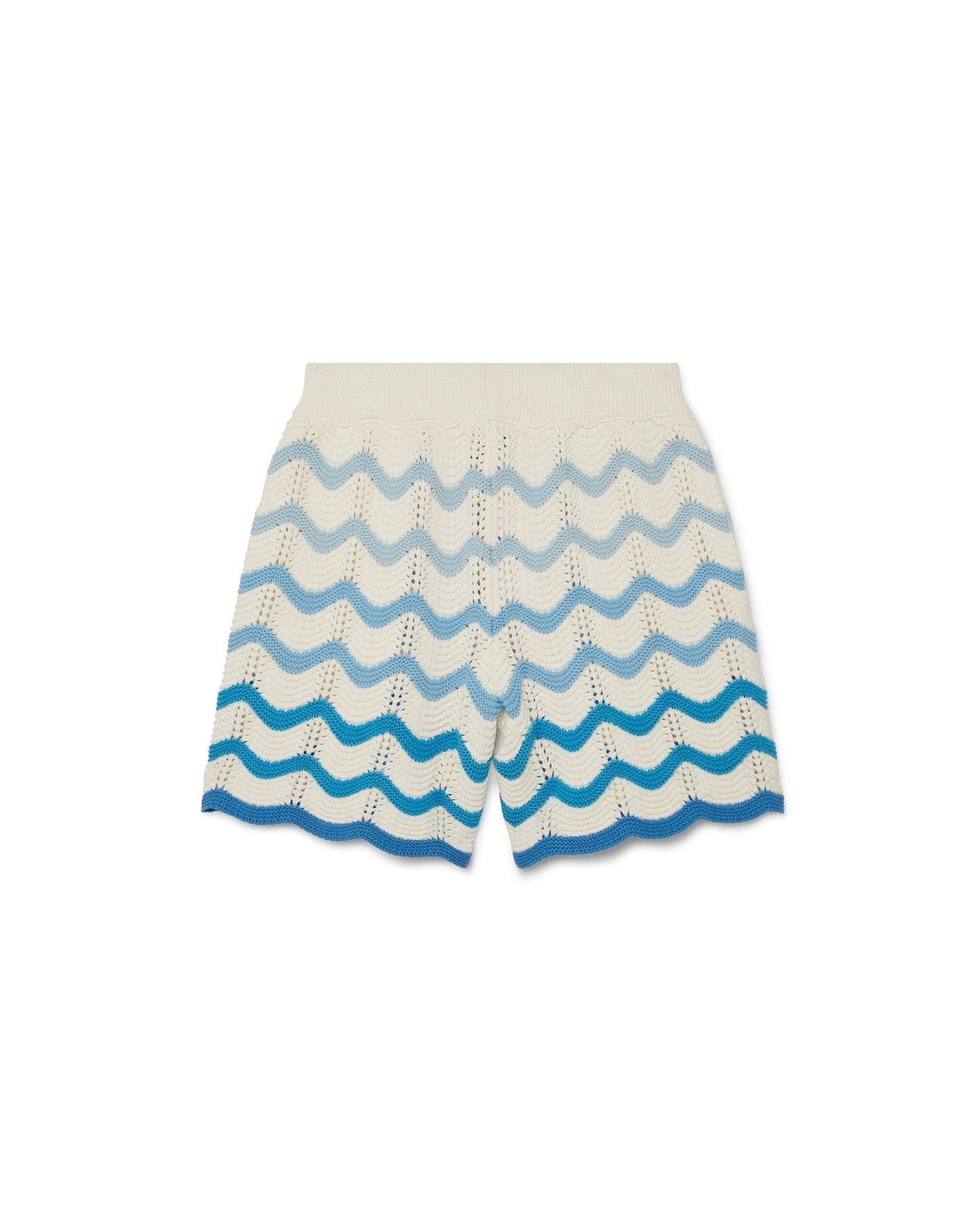 Blue Gradient Crochet Shorts