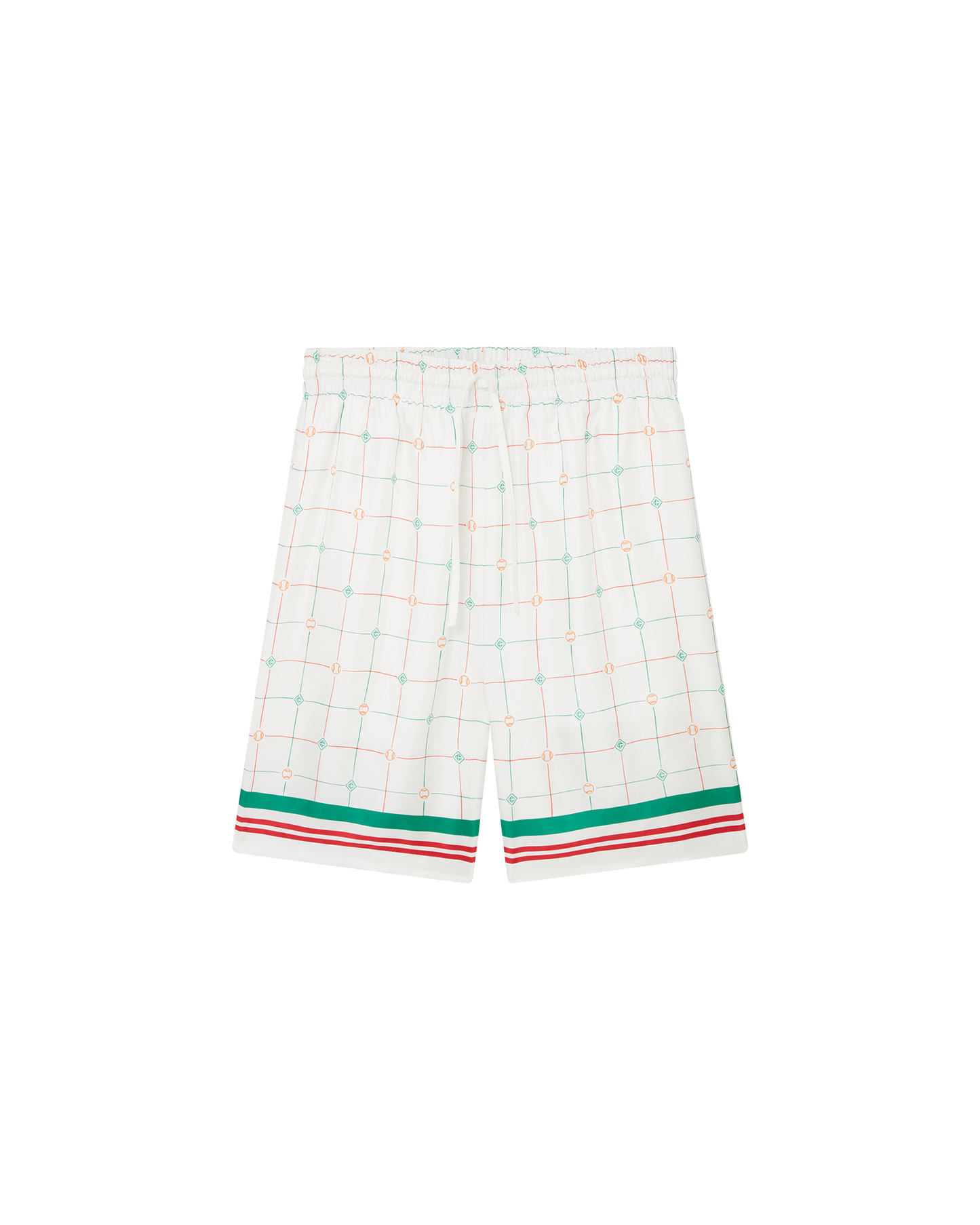 Tennis Club Check Silk Shorts
