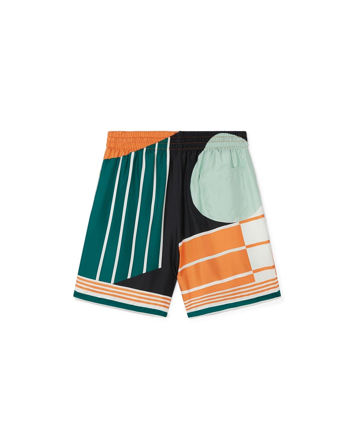 Kurze Shorts aus abstrakter Seide