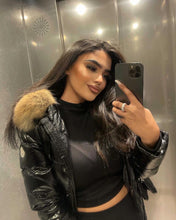 Moncler Badyf Schwarze kurze Daunenjacke mit Kapuze
