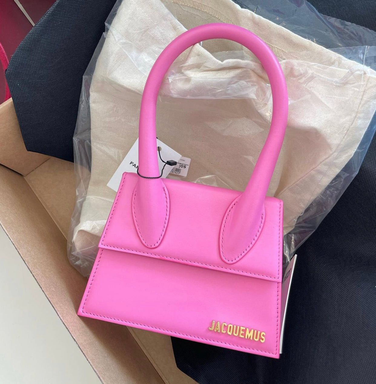 Jacquemus Chiquito Mittelgroße rosa Tasche