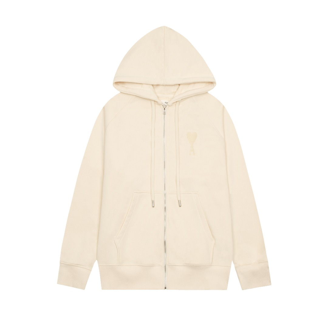 Veste Ami Paris Beige Cœur Beige