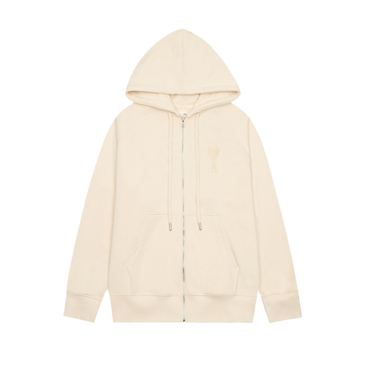 Veste Ami Paris Beige Cœur Beige
