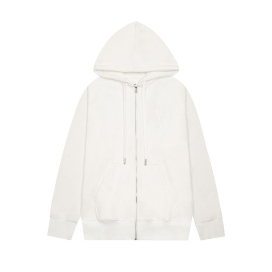 Veste Ami Paris Blanc Cœur Blanc