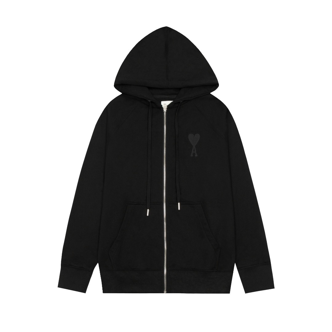 Veste Ami Paris Noir Cœur Noir