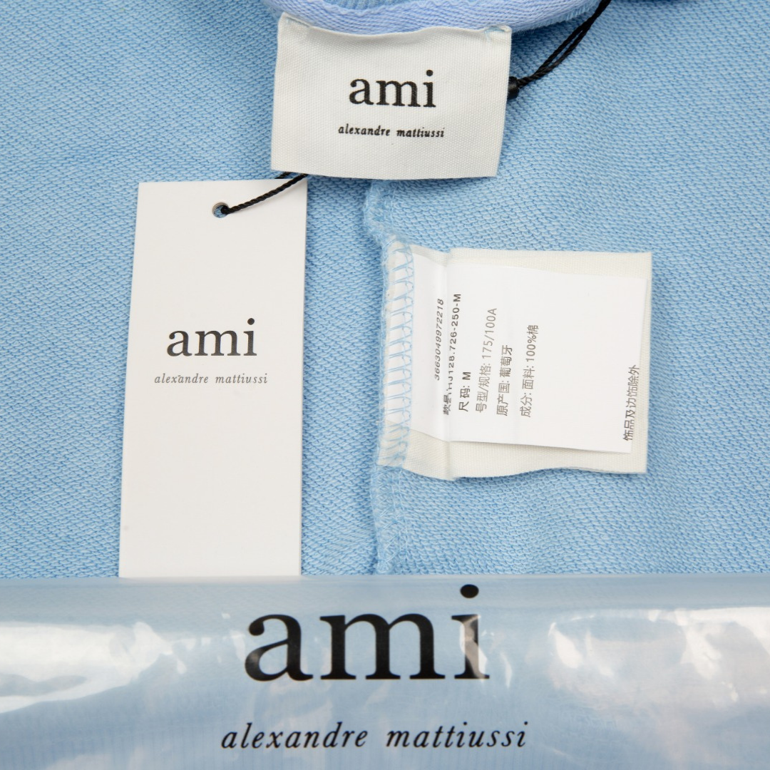 Veste Ami Paris Bleu Cœur Bleu