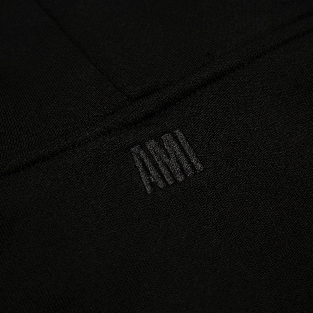 Veste Ami Paris Noir Cœur Rouge