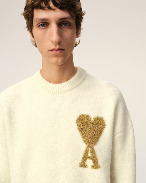 Pull Ami Blanc Cassé Cœur Doré