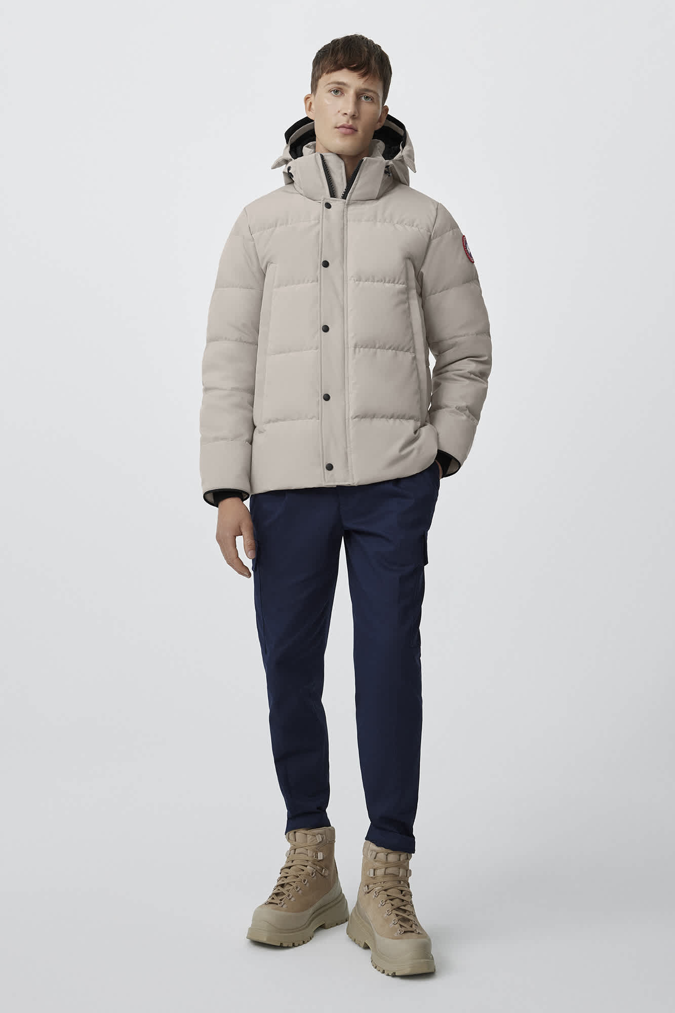 Canada Goose – Wyndham – Beigefarbener Classic Label-Parka