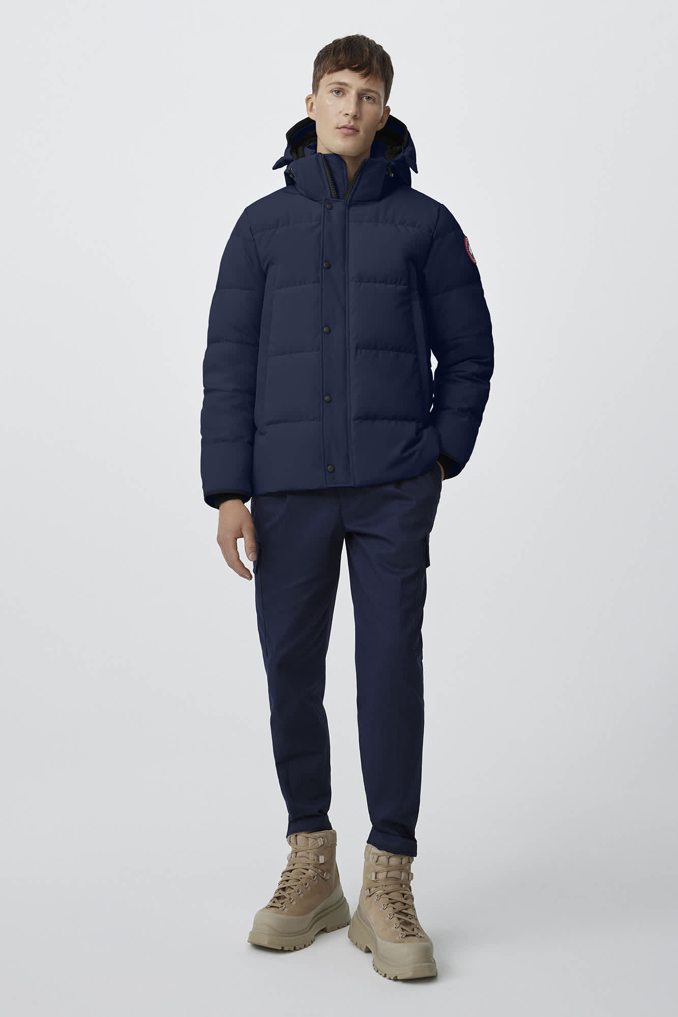 Canada Goose Wyndham – Marineblauer Classic Label-Parka
