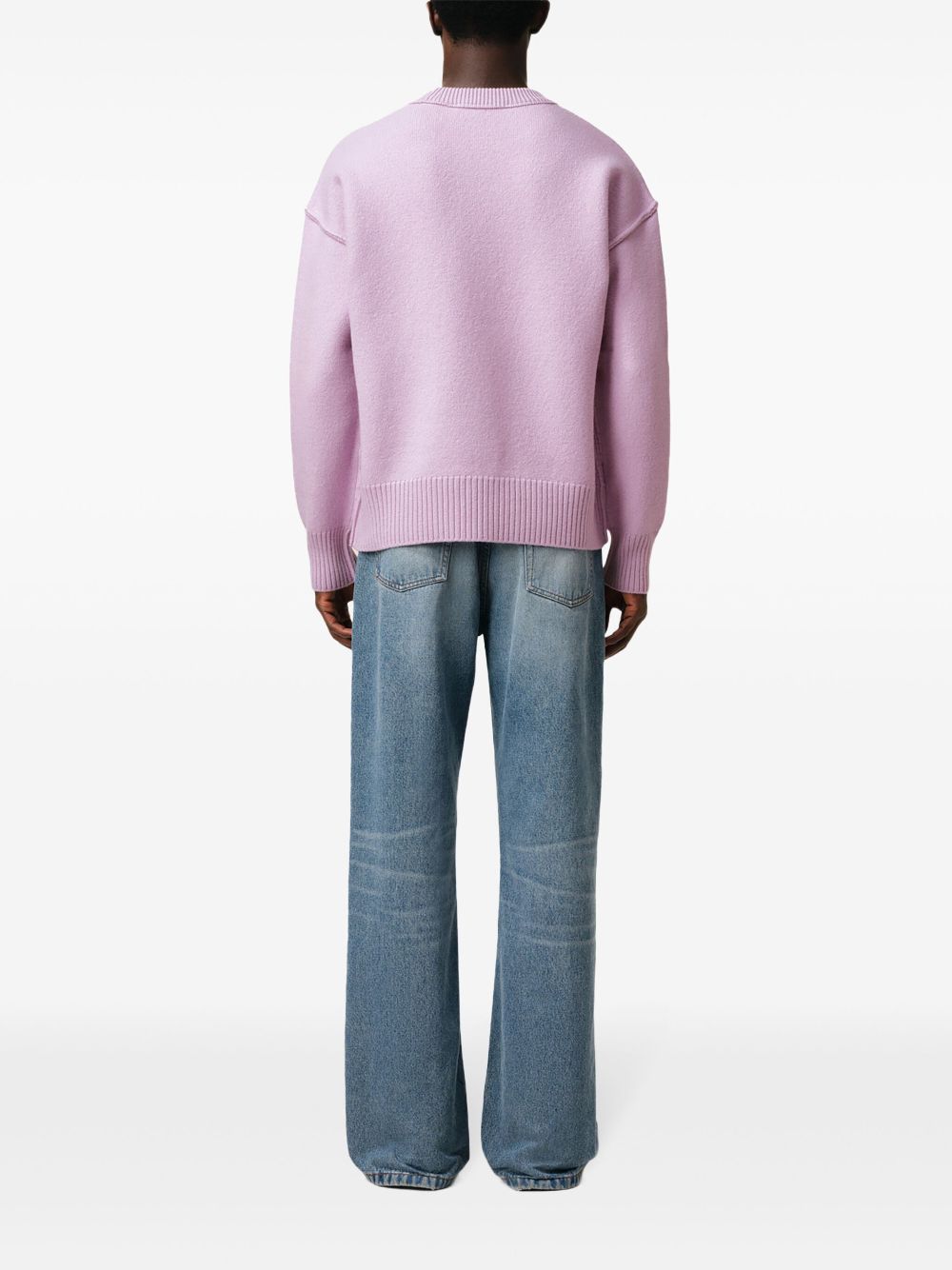 Rosa Friend Pullover mit weißem Herz