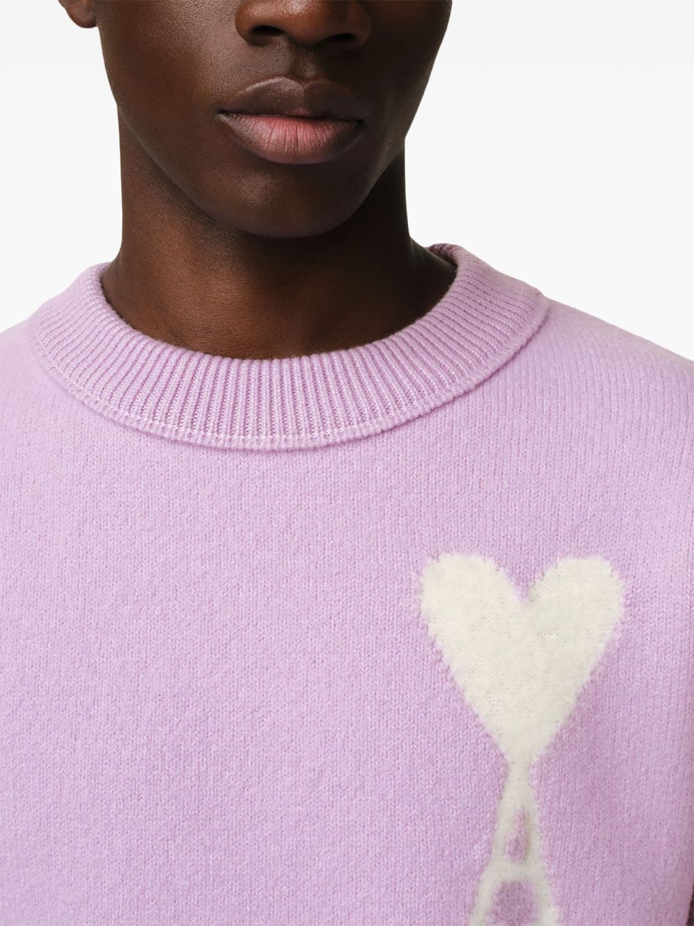 Rosa Friend Pullover mit weißem Herz
