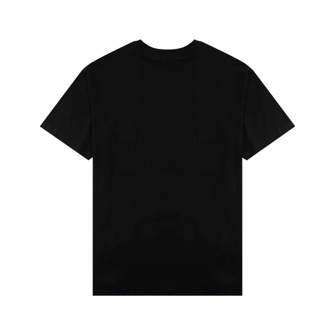 Schwarzes Paris Friend T-Shirt mit schwarzem Herz