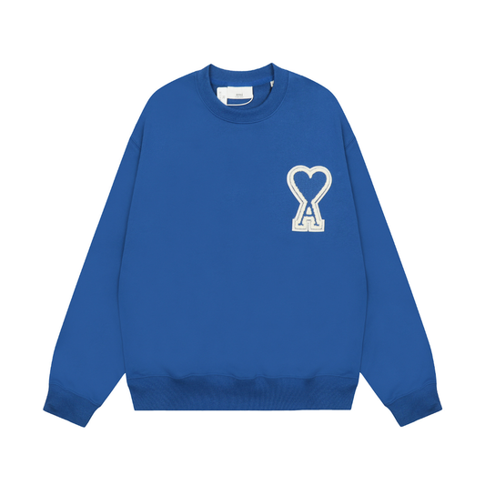 Ami Paris Blaues Herz Blauer Pullover