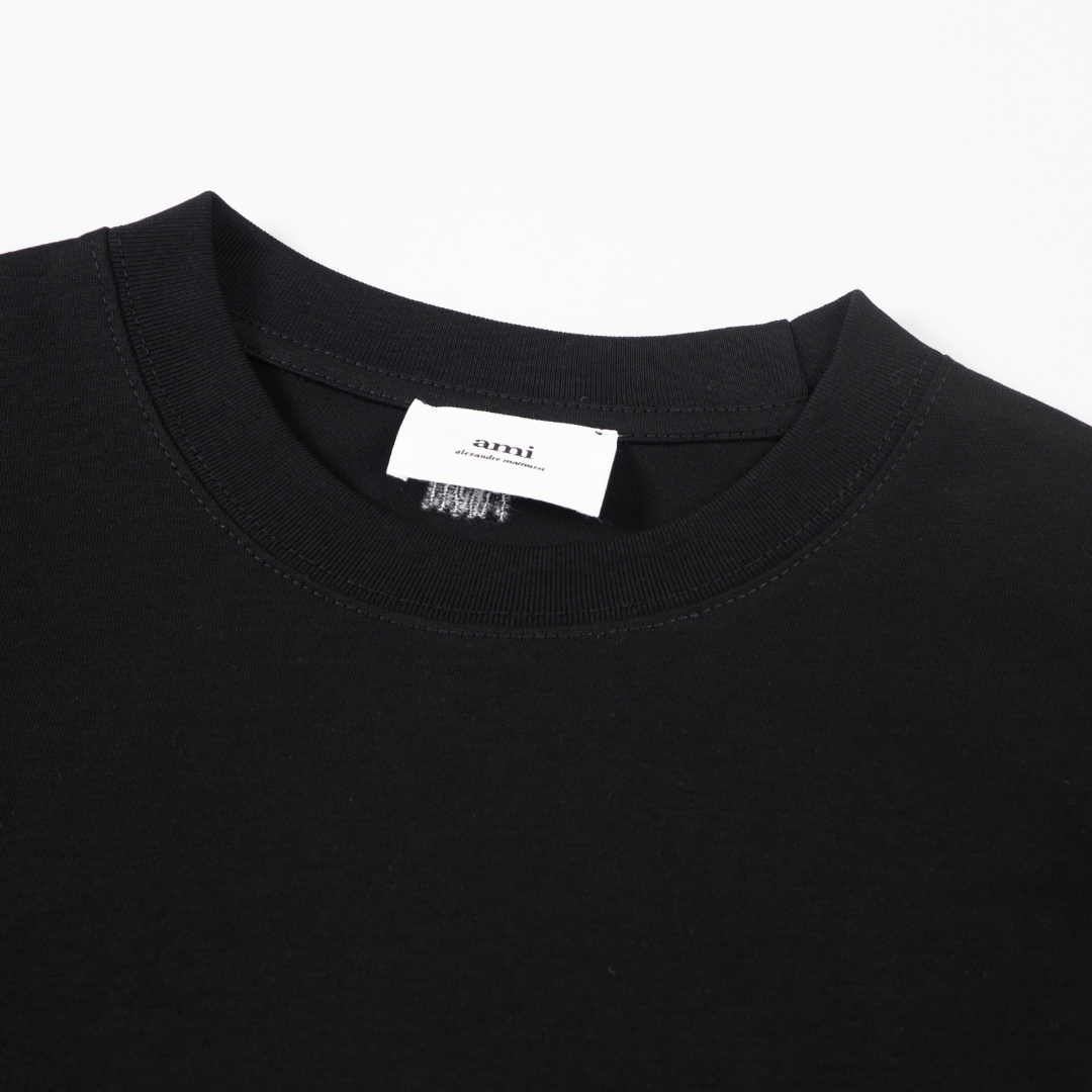 Little Paris – T-Shirt „Ami“ in Schwarz und Rot mit Herzmotiv