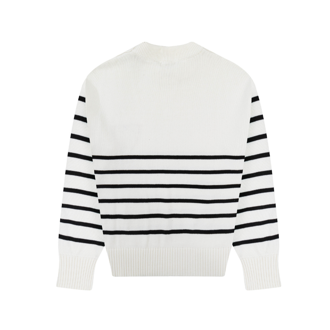 Ami Paris – Weißer Matrosenpullover