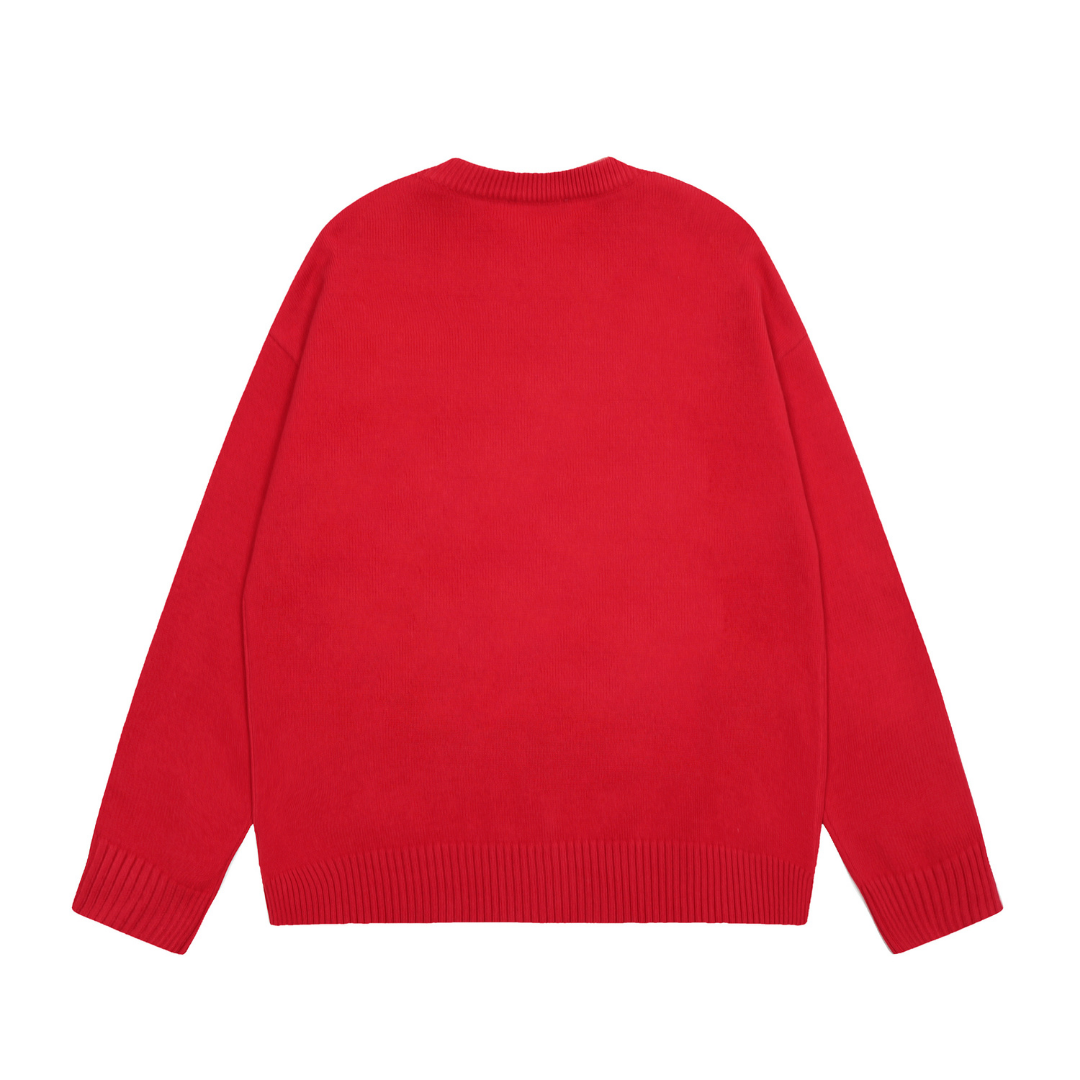 Pull Ami Paris Rouge Coeur Rouge