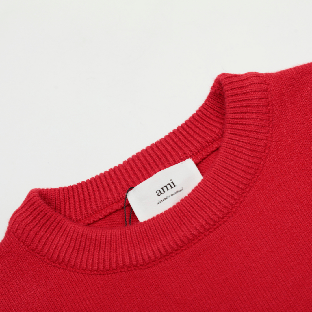 Pull Ami Paris Rouge Coeur Rouge