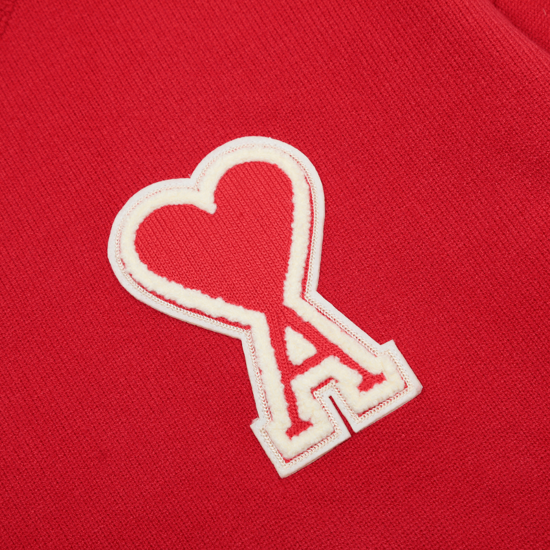Pull Ami Paris Rouge Coeur Rouge