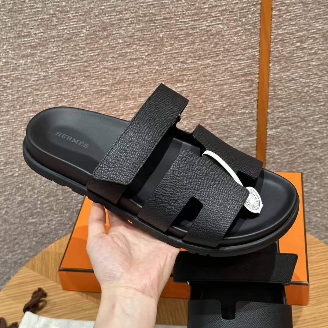 Sandales Chypre Hermès Noir