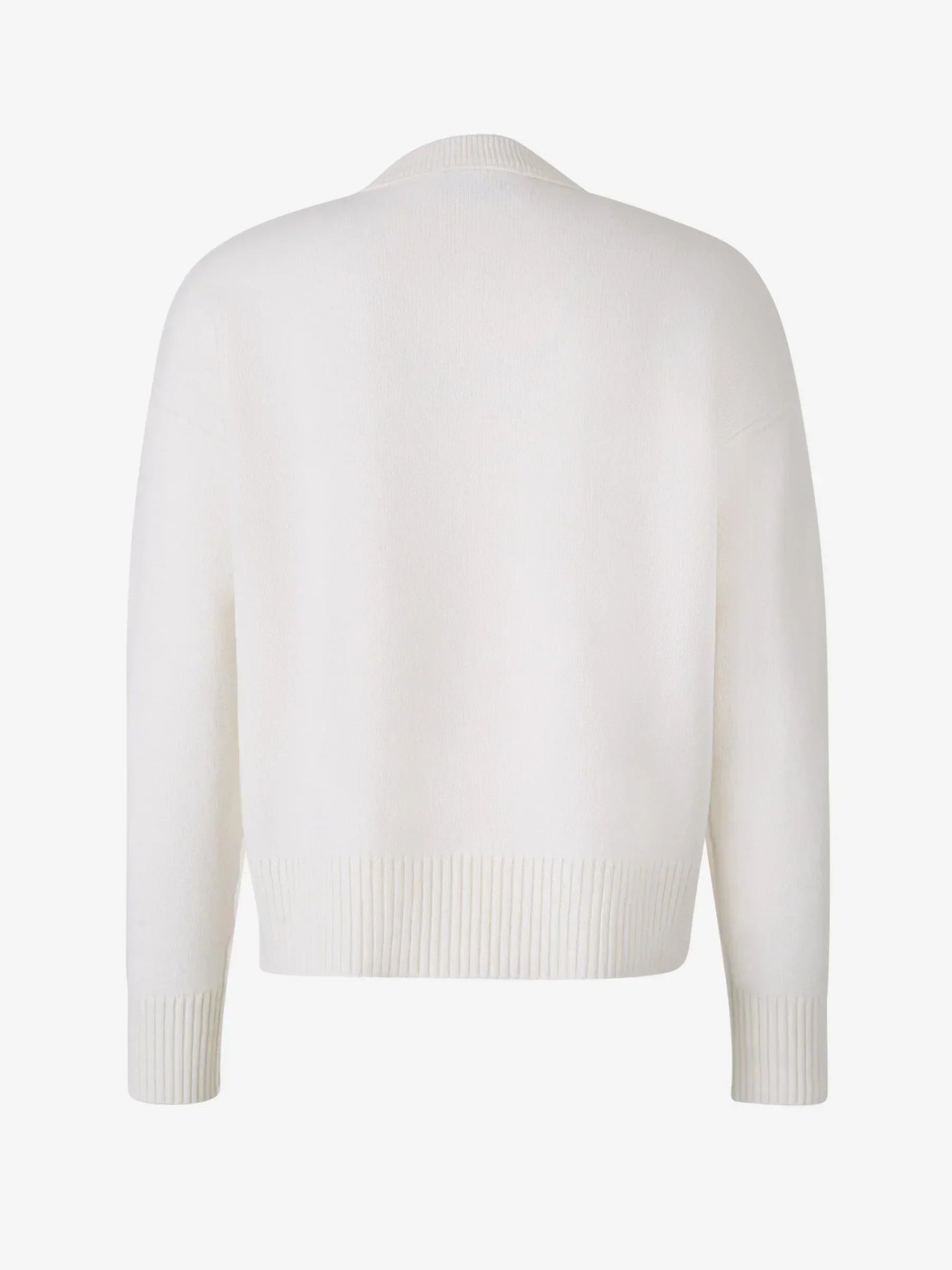 Weißer Friend-Pullover mit rotem Herz