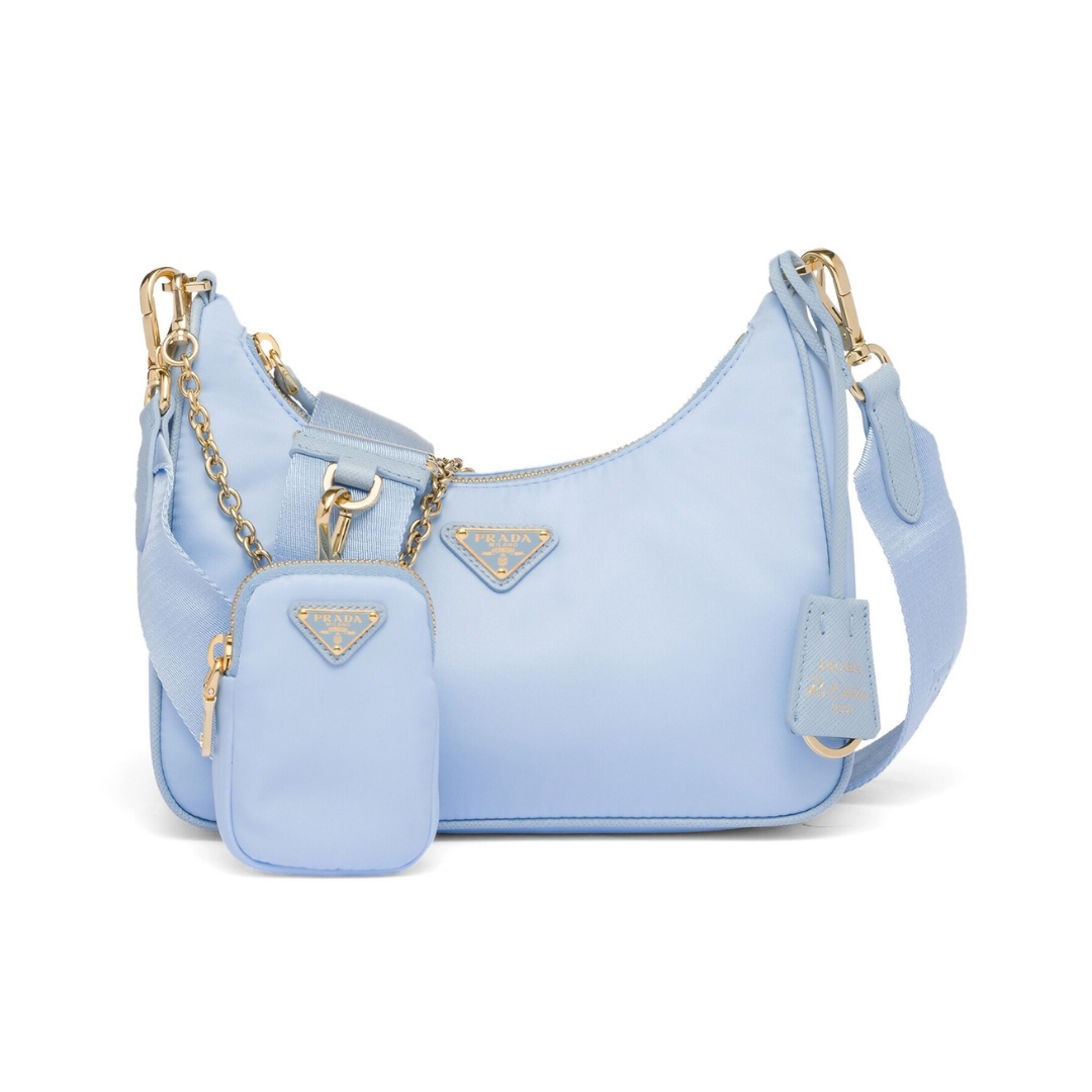Cloé „2005“ Babyblau-Gold-Tasche