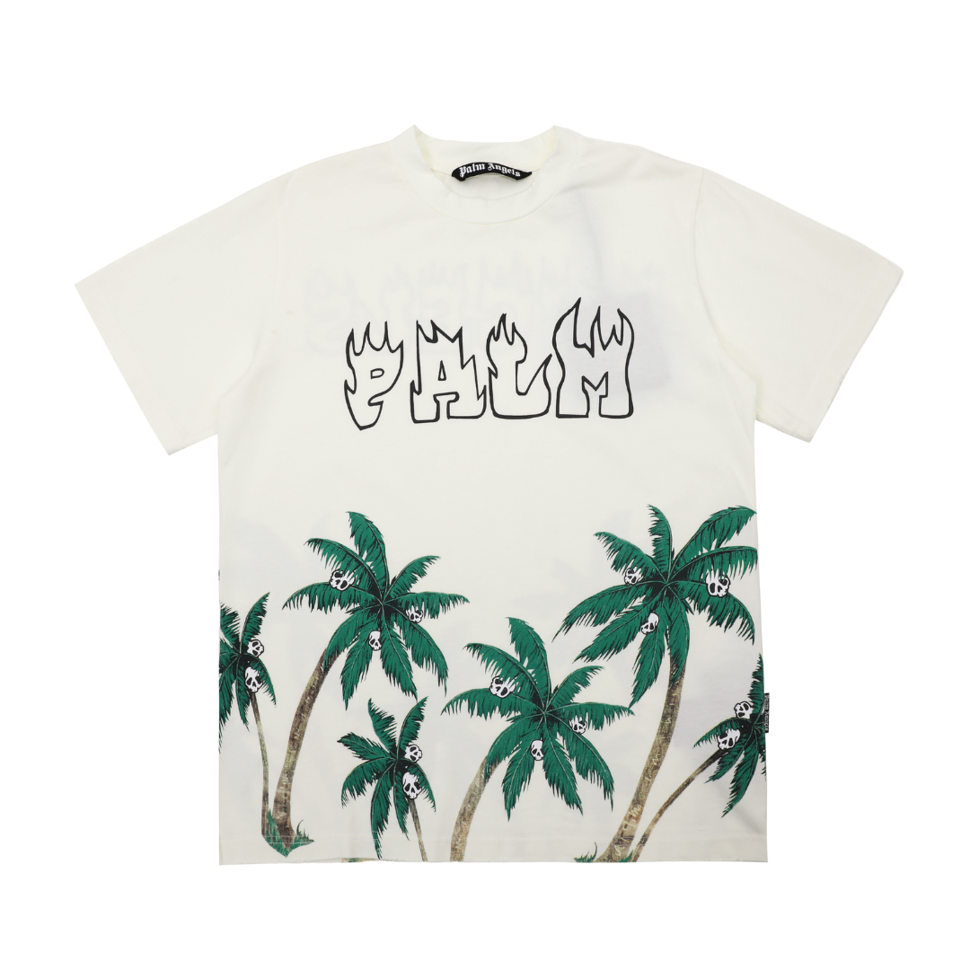 Palme und Totenköpfe T-Shirt