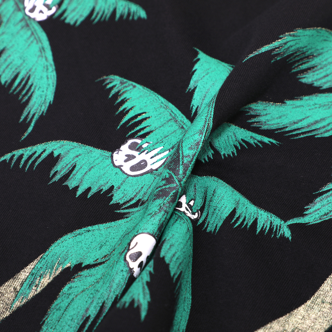 Palme und Totenköpfe T-Shirt