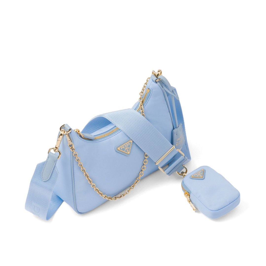 Cloé „2005“ Babyblau-Gold-Tasche