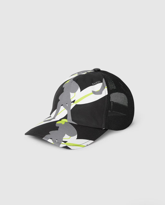 Casquette en toile de coton imprimée