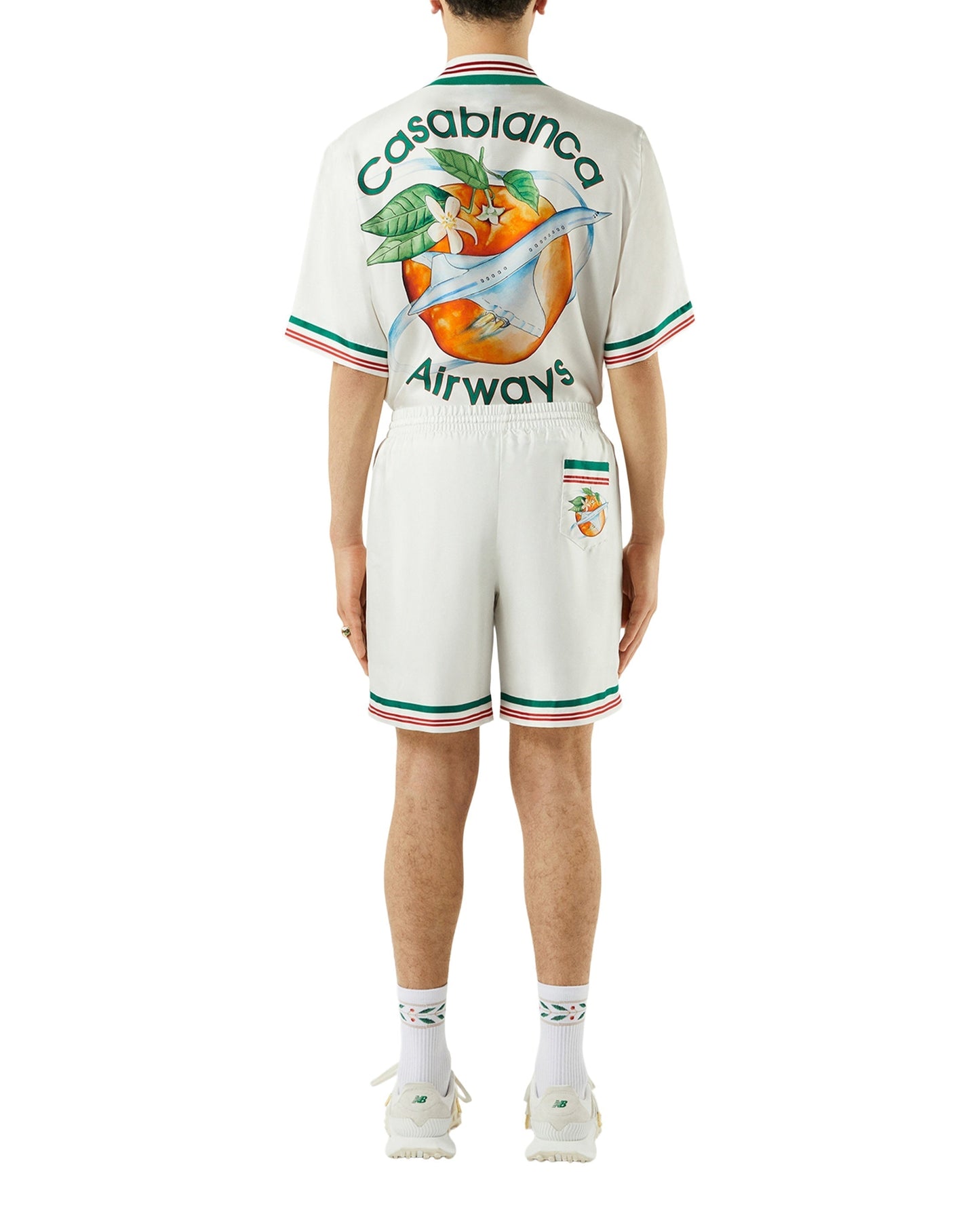 Orbite Autour De L'Orange Silk Shorts