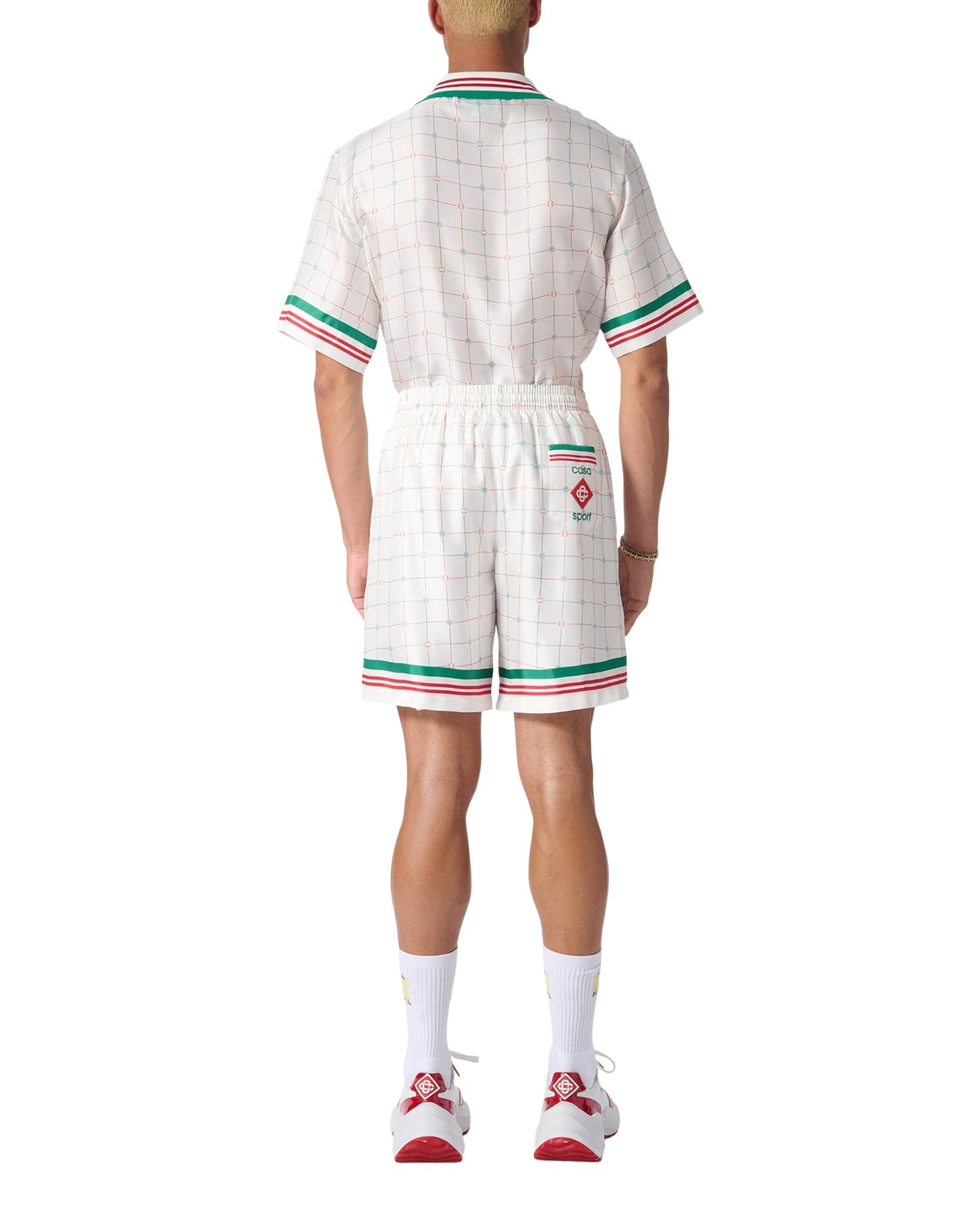 Tennis Club Check Silk Shorts