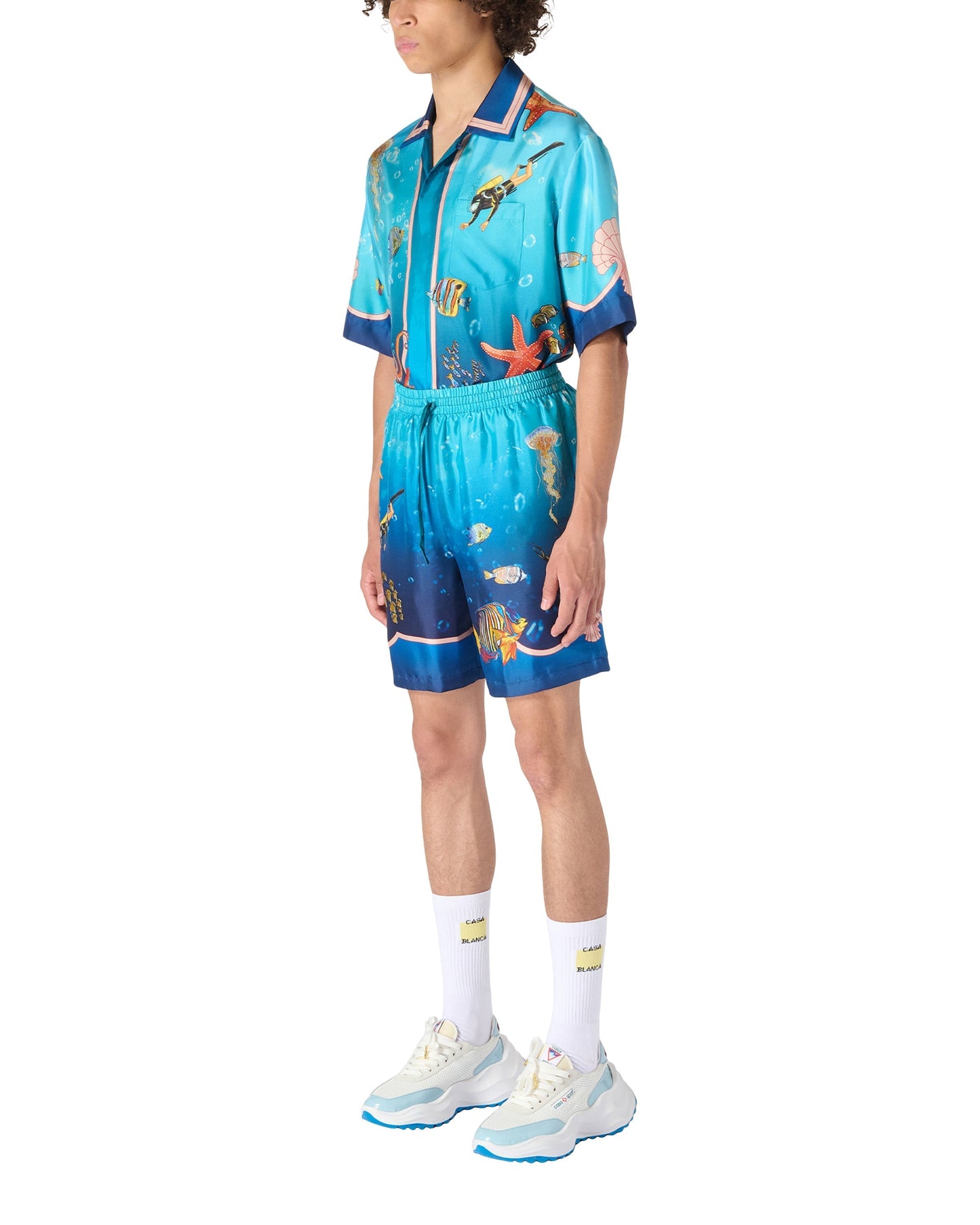 Fond Marin Silk Shorts