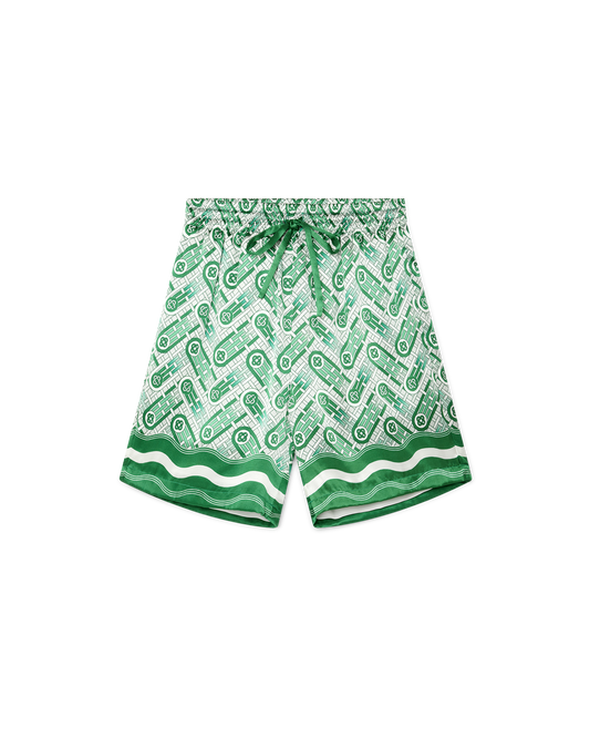 Ping Pong Monogram Silk Shorts