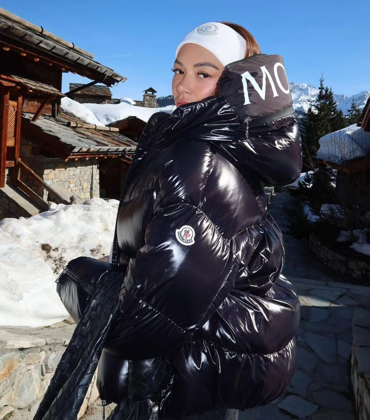 Doudoune à Capuche Moncler Huppe