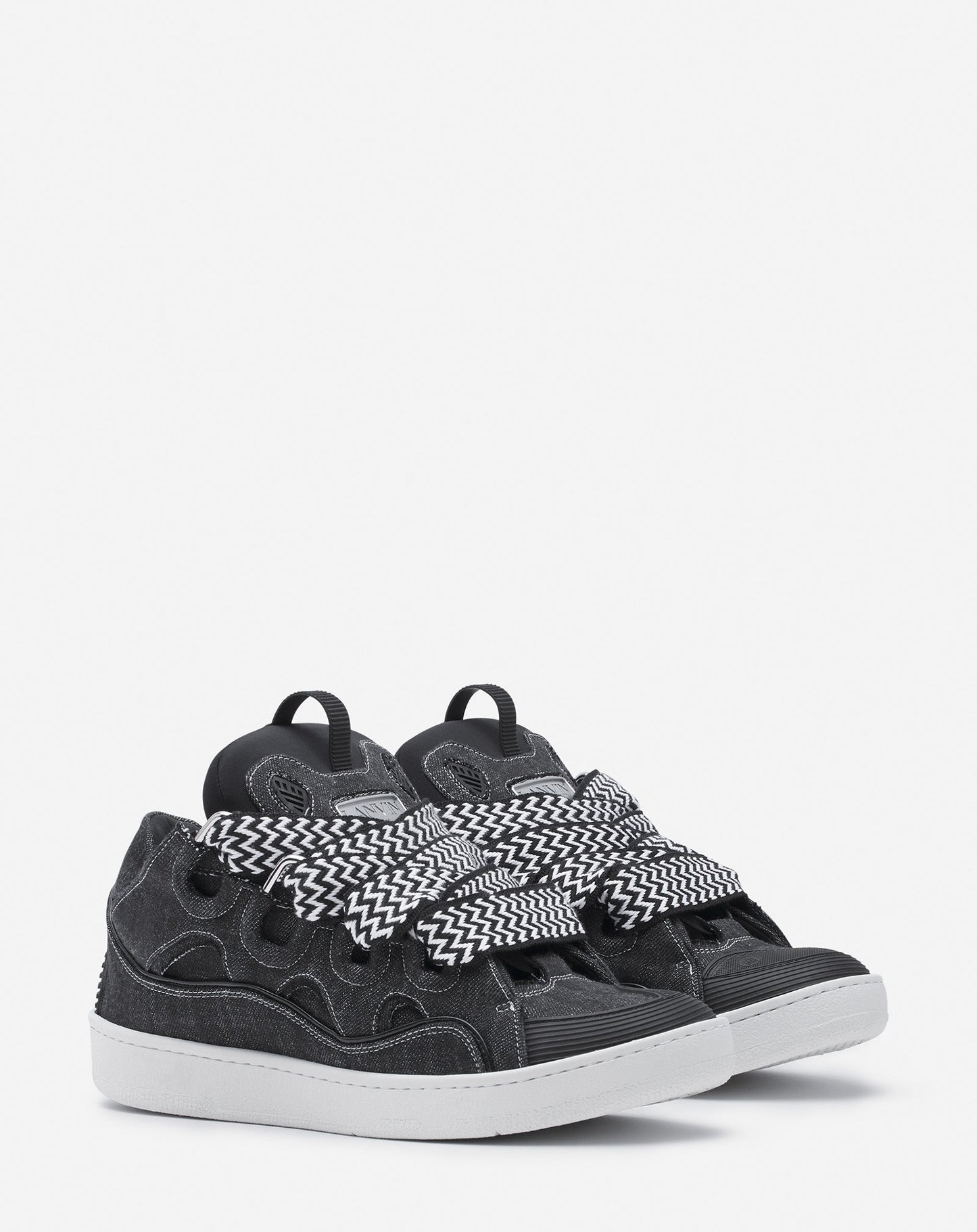 Schwarze Jeans-Sneakers von Lanvin