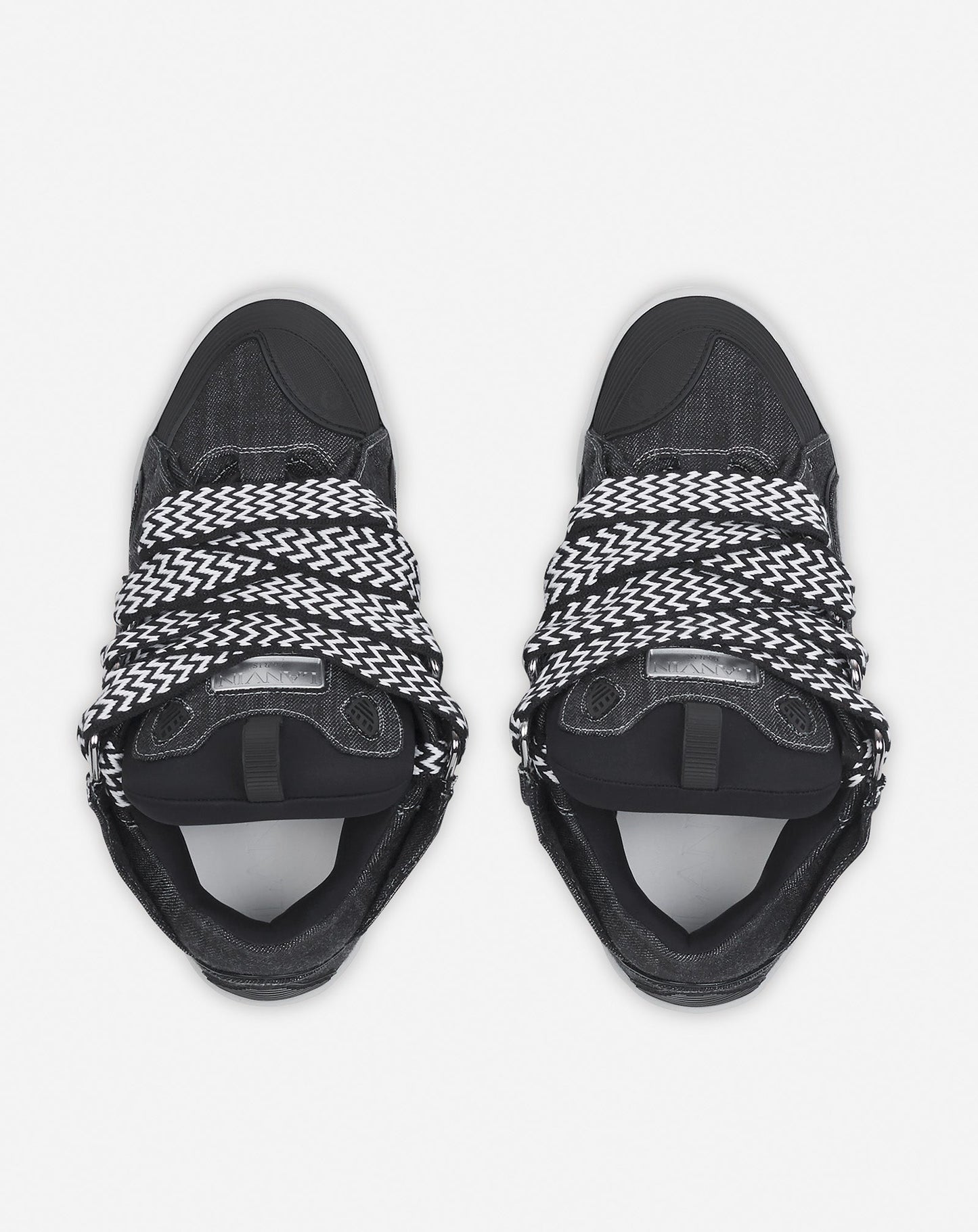 Schwarze Jeans-Sneakers von Lanvin