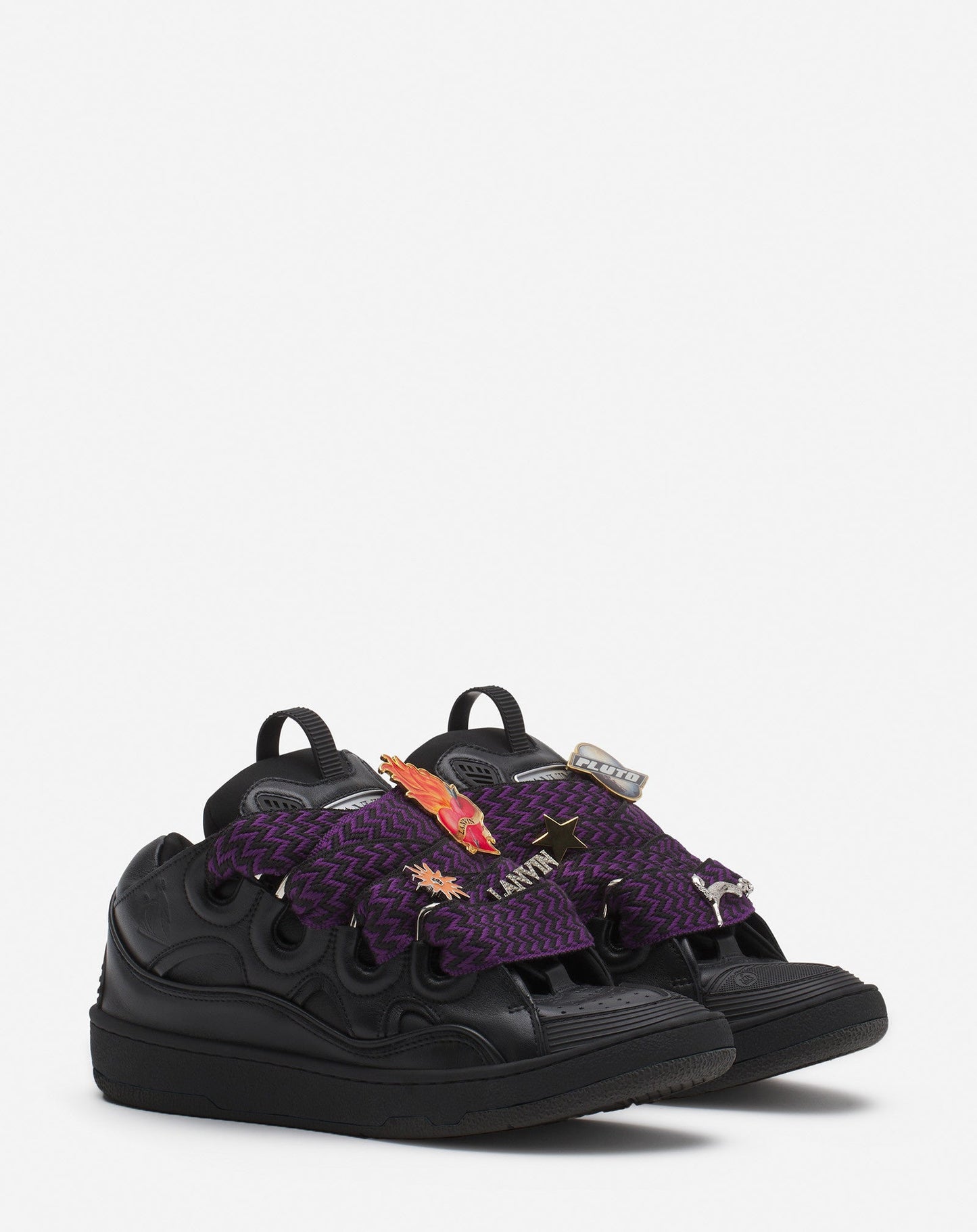 Lanvin Schwarz-Lila Sneaker