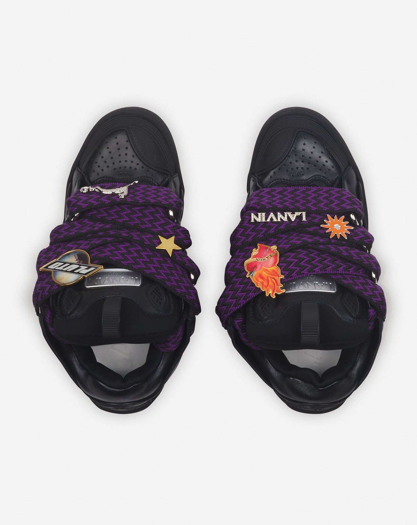 Lanvin Schwarz-Lila Sneaker