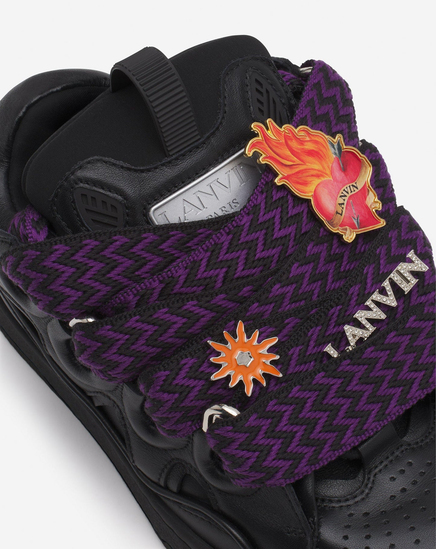 Lanvin Schwarz-Lila Sneaker