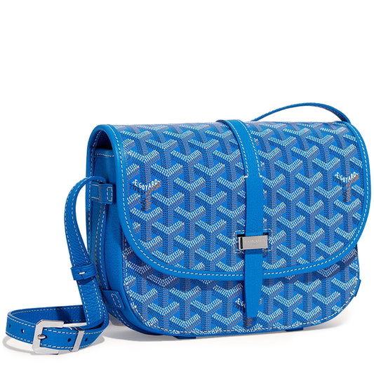 Goyard Belvedere II Himmelblaue PM-Umhängetasche 