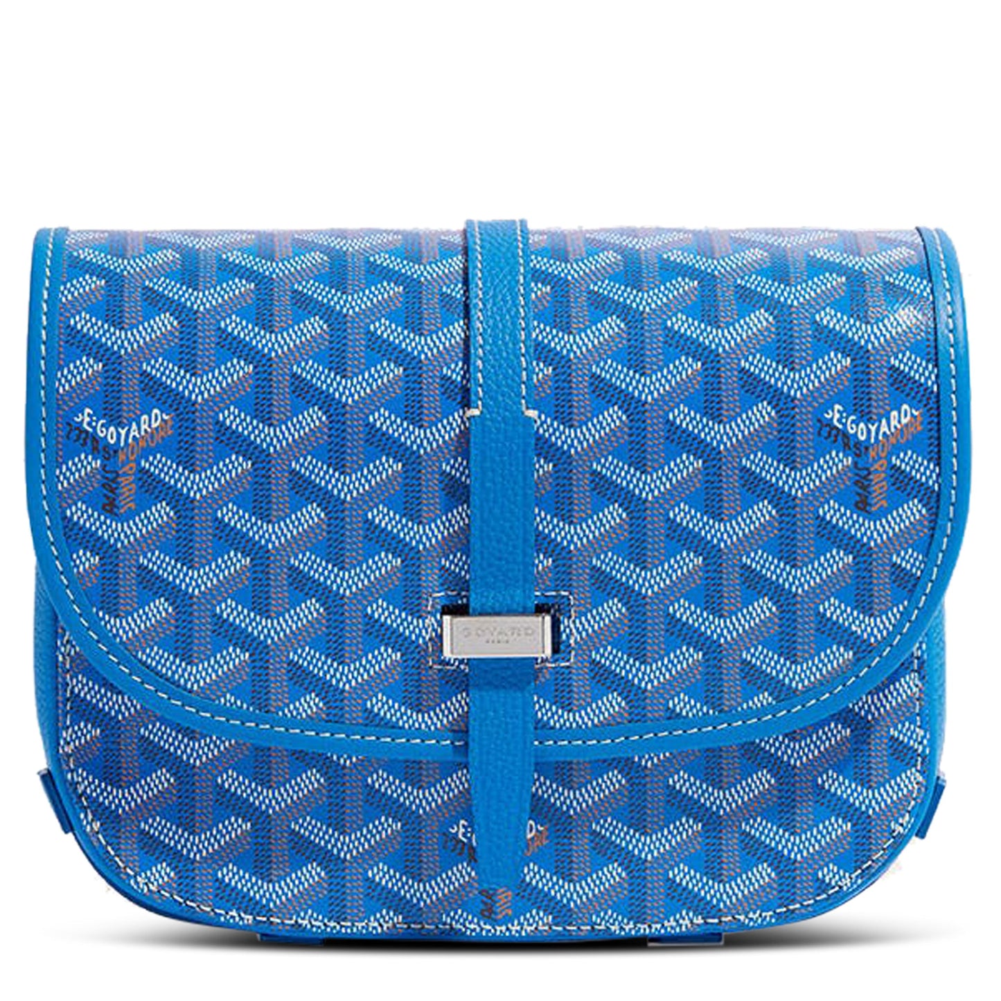 Goyard Belvedere II Himmelblaue PM-Umhängetasche 