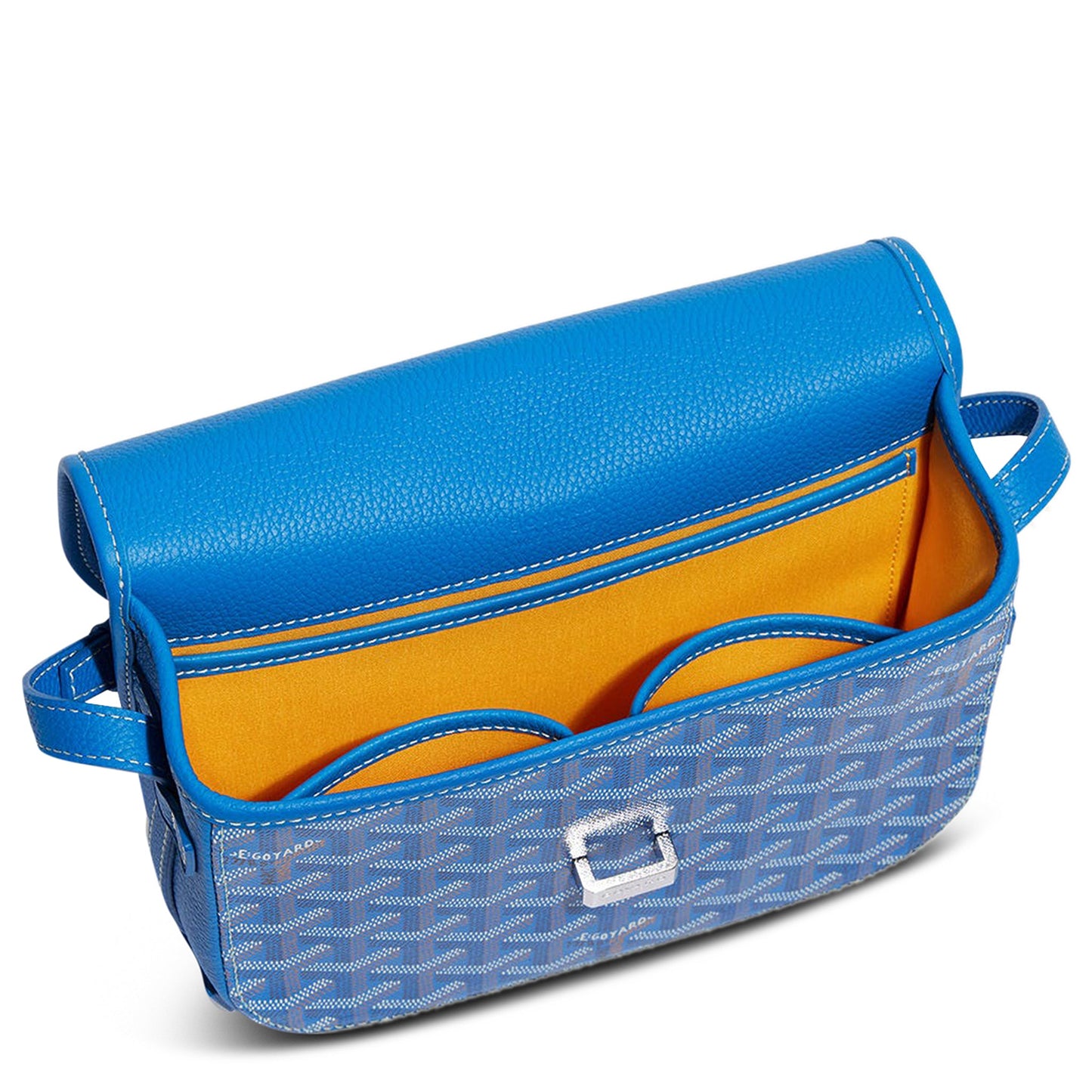 Goyard Belvedere II Himmelblaue PM-Umhängetasche 