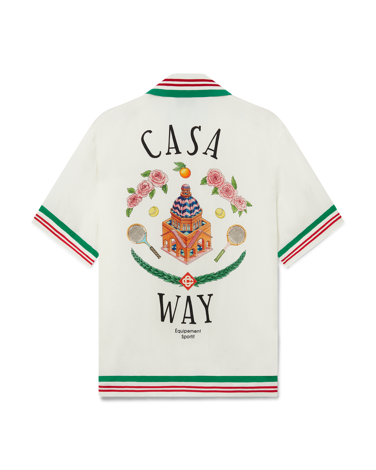 Casa Way Knitted Collar Silk Shirt