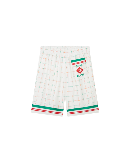 Tennis Club Check Silk Shorts