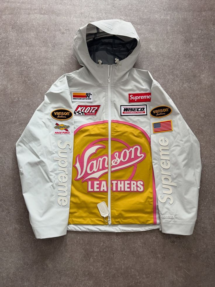 Supreme x Vanson Leathers GORE-TEX Shell Jacket White